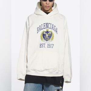 Balenciaga EST 1917 College Wide Fit Hoodie Unisex